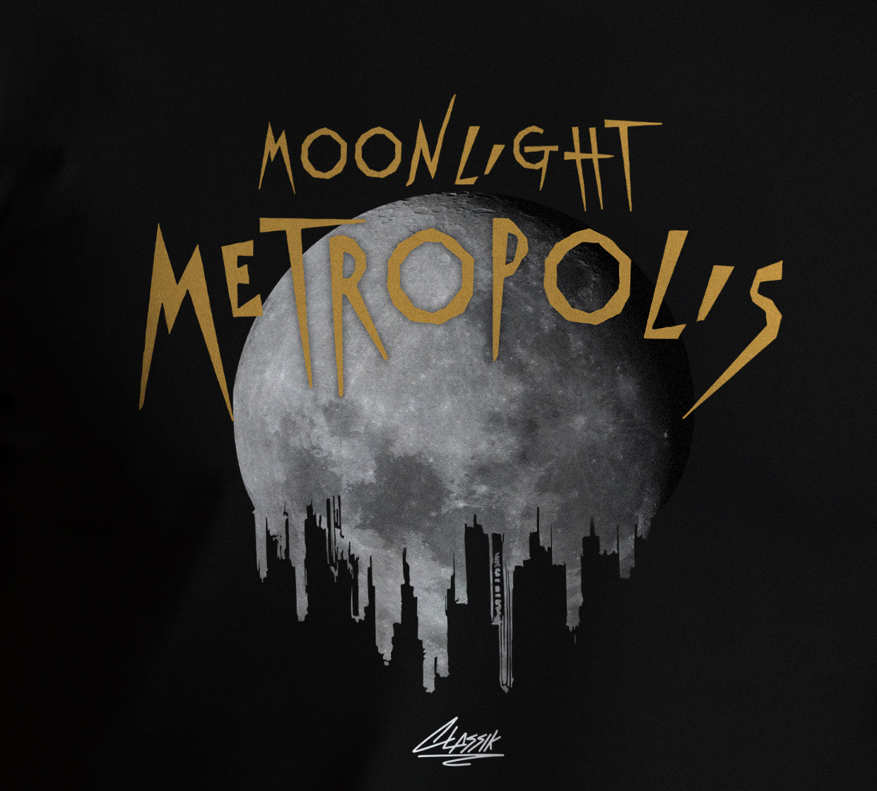 Moonlight Metropolis Short-Sleeve Unisex Black T-Shirt