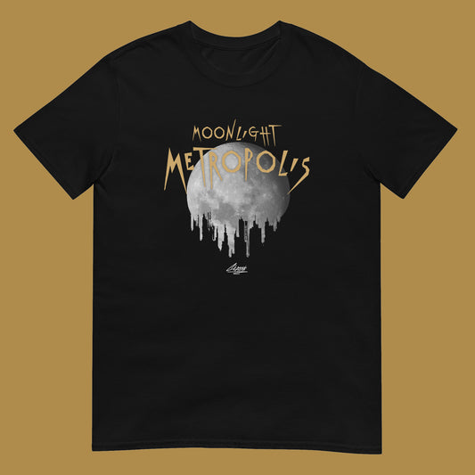 Moonlight Metropolis Short-Sleeve Unisex Black T-Shirt